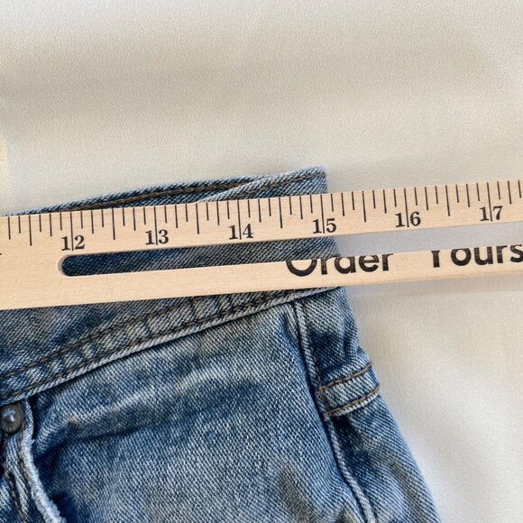 FREE PEOPLE Denim Shorts Womens Sz W 26 Blue Daisy Dukes Distressed Jean Summer - Picture 12 of 16